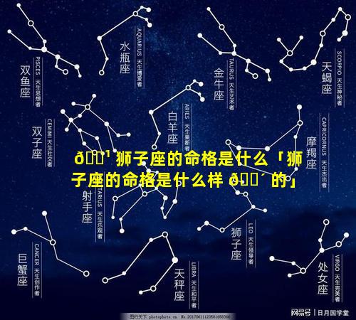 🌹 狮子座的命格是什么「狮子座的命格是什么样 🐴 的」